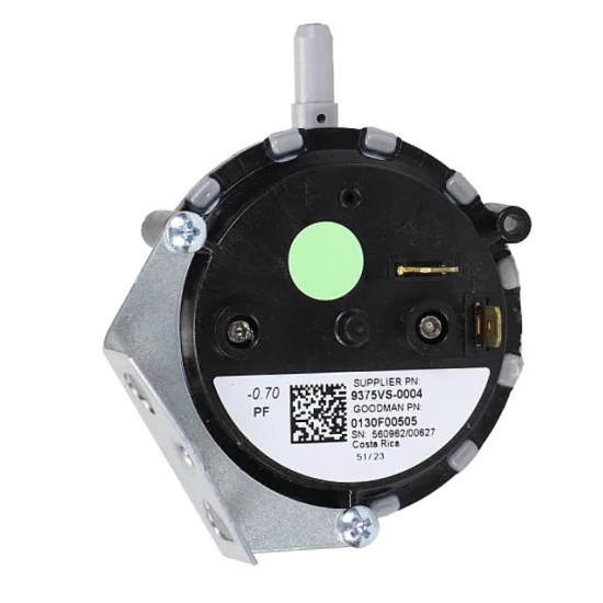 (image for) Goodman Pressure Switch 0130F00505S -0.70 WC (Lime Green Sticker)